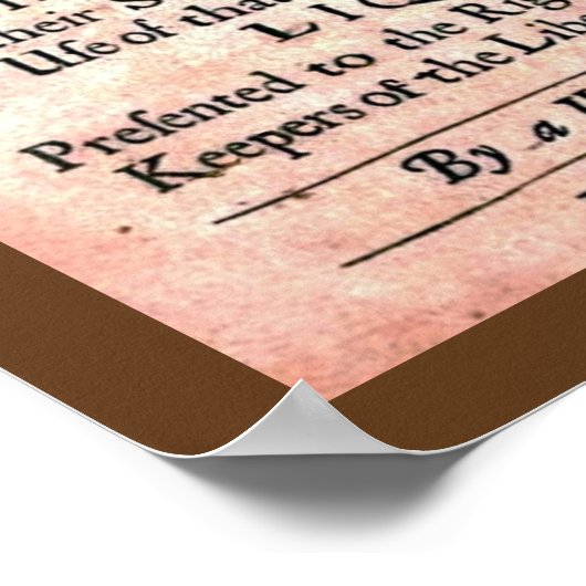 ヴィンテージ1674女性のコーヒープリント反対 ポスター (角)