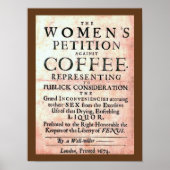 ヴィンテージ1674女性のコーヒープリント反対 ポスター (正面)