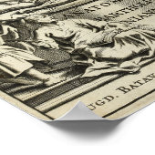 ヴィンテージ1686解剖学教育プリント ポスター (角)