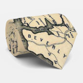 ヴィンテージ1692マサチューセッツ州サレムの地図(1866) ネクタイ (ロール)