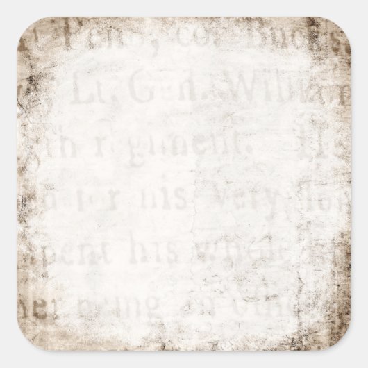 ヴィンテージ1700sタンブラウン文字羊皮紙紙 空白の スクエアシール (正面)