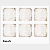 ヴィンテージ1700sタンブラウン文字羊皮紙紙 空白の スクエアシール (シート)