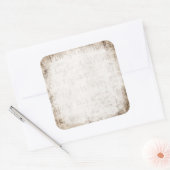 ヴィンテージ1700sタンブラウン文字羊皮紙紙 空白の スクエアシール (封筒)