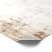 ヴィンテージ1700sタンブラウン文字羊皮紙紙 空白の ポスター (角)