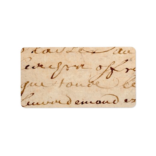 ヴィンテージ1700sフランスの文字アンティークタン紙 ラベル (正面)