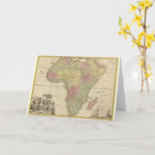 ヴィンテージ1725アフリカマップ カード (黄色い花)
