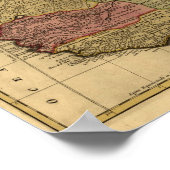 ヴィンテージ1742北アフリカマップ ポスター (角)