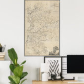 ヴィンテージ1765ベッドフォード郡 ポスター (ホームオフィス)