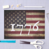 ヴィンテージ1776アメリカ国旗の愛国心 薄葉紙 (クラフト)