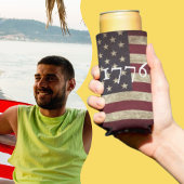 ヴィンテージ1776アメリカ国旗 スリム缶クーラー