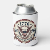 ヴィンテージ1776イーグルバッジ愛国 缶クーラー (缶正面)