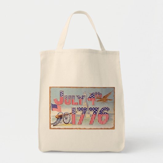 ヴィンテージ1776年7月4日 トートバッグ (正面)