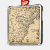 ヴィンテージ1777アメリカ植民地地図(Phelippeaux) メタルオーナメント (左)