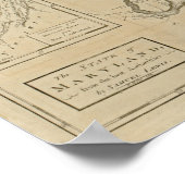 ヴィンテージ1795メリーランドの地図 ポスター (角)