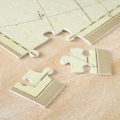 ヴィンテージ1796アメリカの地図セピア版 ジグソーパズル (側面)