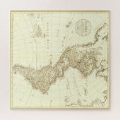ヴィンテージ1796アメリカの地図セピア版 ジグソーパズル (横)