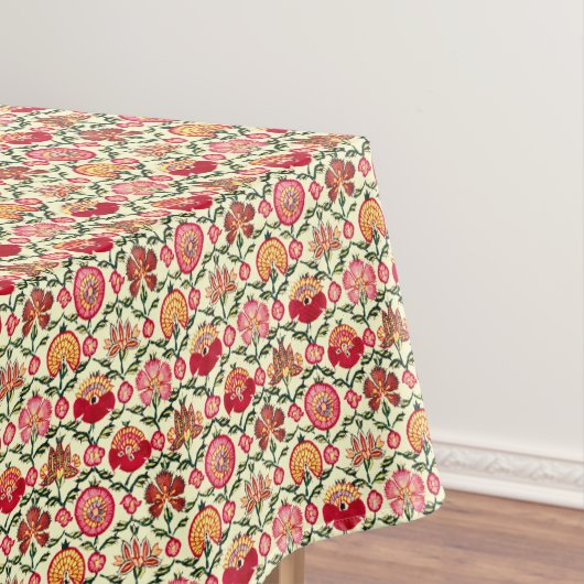 ヴィンテージ17thセンチュリーデリーインドフローラルパターン テーブルクロス (インサイチュ)