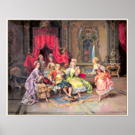 ヴィンテージ18世紀パーティーシーン ポスター