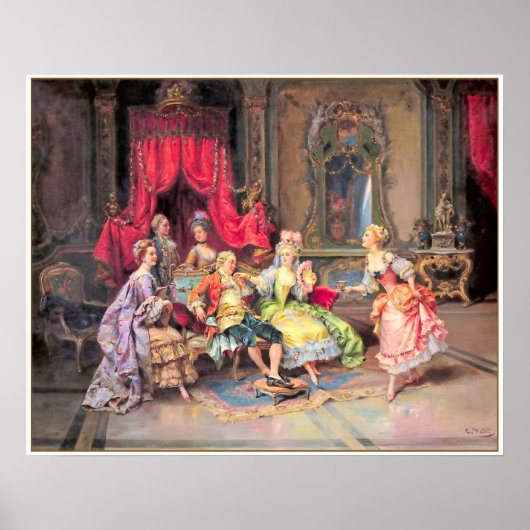 ヴィンテージ18世紀パーティーシーン ポスター (正面)