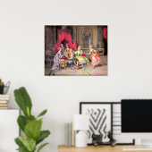 ヴィンテージ18世紀パーティーシーン ポスター (ホームオフィス)