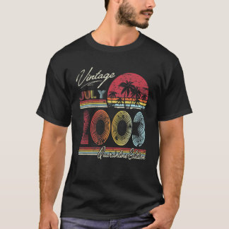 ヴィンテージ18誕生日2003年7月18年検疫 Tシャツ