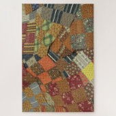 ヴィンテージ1800のアンティーク布キルトブロック ジグソーパズル (縦)