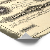 ヴィンテージ1800の婚姻証明書ポスター ポスター (角)