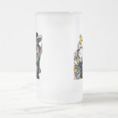 ヴィンテージ1800年代の曇りビールグラス フロストグラスビールジョッキ (中央)