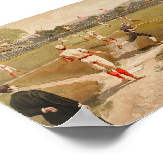 ヴィンテージ1800年代の野球ゲームポスター ポスター (角)