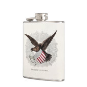 ヴィンテージ1800年代アメリカワシ鳥イラストレーション フラスク (左)