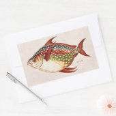 ヴィンテージ1800年代オッパ熱帯魚スポーツのスケッチ 長方形シール (封筒)