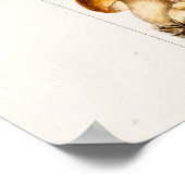 ヴィンテージ1800年代キノコ品種テンプレート ポスター (角)