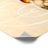 ヴィンテージ1800年代キノコ品種テンプレート ポスター (角)