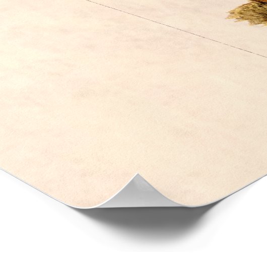 ヴィンテージ1800年代キノコ品種レッドキノコ ポスター (角)