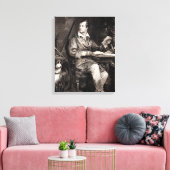 ヴィンテージ1800年代バイロン卿ポートレートビクトリアン詩人 キャンバスプリント (インサイチュ (リビング))