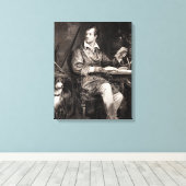 ヴィンテージ1800年代バイロン卿ポートレートビクトリアン詩人 キャンバスプリント (インサイチュ (ウッドフロア))