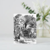 ヴィンテージ1800年代パナマ運河の鉄道テンプレート ポストカード (スタンド正面)