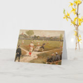 ヴィンテージ1800年代ベースボールゲーム カード (黄色い花)