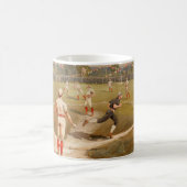 ヴィンテージ1800年代ベースボールゲーム コーヒーマグカップ (中央)