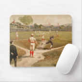 ヴィンテージ1800年代ベースボールゲーム マウスパッド (マウス)
