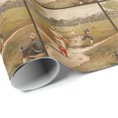 ヴィンテージ1800年代ベースボールゲーム ラッピングペーパー (ロールコーナー)