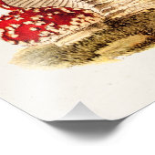 ヴィンテージ1800年代マッシュルーム赤いキノコのテンプレート フォトプリント            (角)