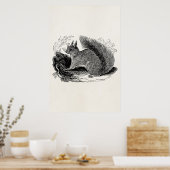 ヴィンテージ1800年代リス ポスター (キッチン)