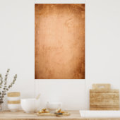 ヴィンテージ1800sアンティークブックレザータンバックグラウンド ポスター (キッチン)