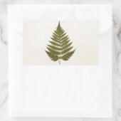 ヴィンテージ1800sオリーブグリーンファーンリーフテンプレート 長方形シール (バッグ)