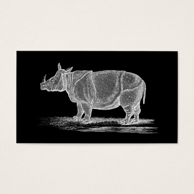 ヴィンテージ1800sサイイラストレーション- Rhino (正面)