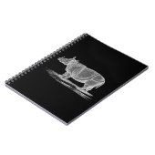 ヴィンテージ1800sサイイラストレーション- Rhino ノートブック (左側)
