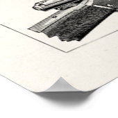 ヴィンテージ1800sショットガンアンティーク銃の古いライフル ポスター (角)