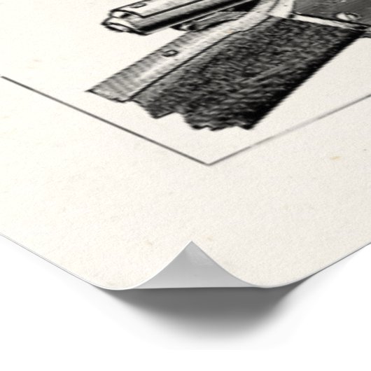 ヴィンテージ1800sショットガンアンティーク銃の古いライフル ポスター (角)