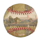 ヴィンテージ1800sスポーツゲーム 野球ボール (裏面)